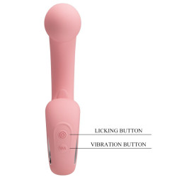 Pretty Love - Vibrateur Point G + Stimulateur De Clitoris Erynnyes 10 Vibrations Rose